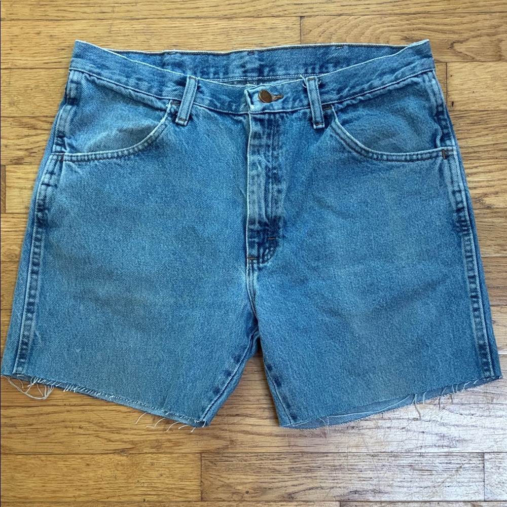 Vintage Rustler Denim Raw Hem Cut Off Jean Shorts